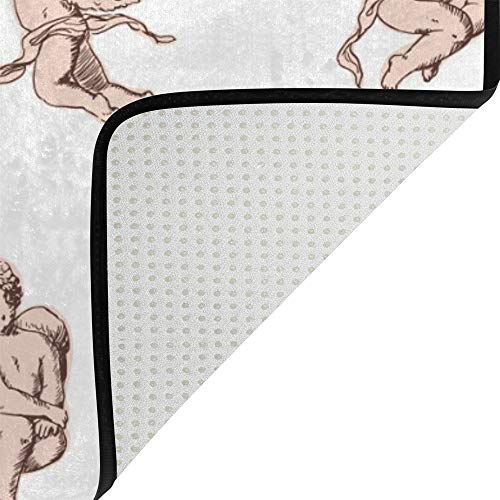 Tapis résistant aux taches Ruchen grand format motif anges et chérubins