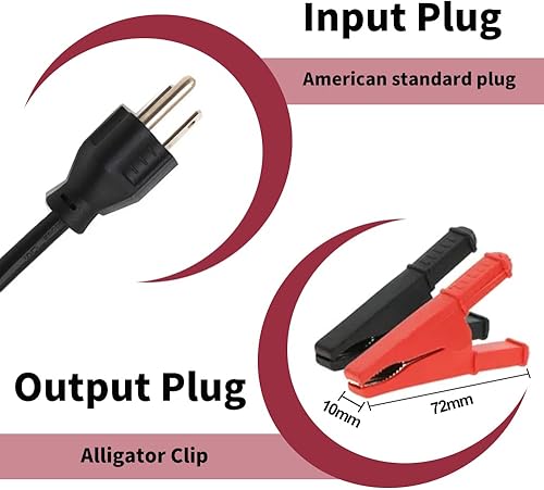 Miniatura 3 de 43.8V 8A LiFePO4 Cargador de batería DC Alligator Clip utilizado para 12S 36V 38.4V LiFePO4 Batería Cargador inteligente
