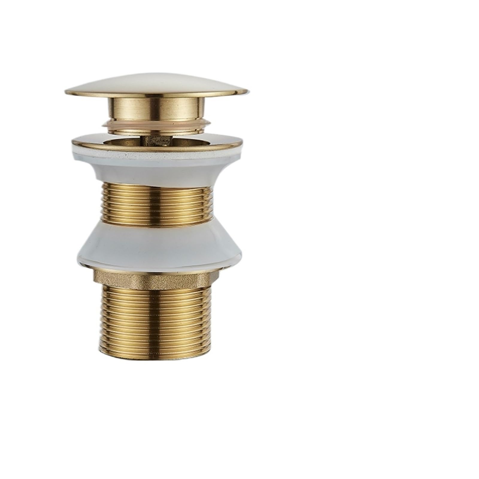 Xiehya Brushed Gold B 1 Pcs Gold Pop Up Drain Button Bathroom Sink Plug Drainer Siphon Waste Stopper Washbasin Faucet Accessory Pipe Black For Diy Tools(Brushed Gold B)