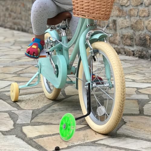 Ruedas de Entrenamiento Alipis, 1 Par, Resistentes al Desgaste, para Bicicletas de Niños, Accesorio para Bicicleta, Color Verde miniatura 5