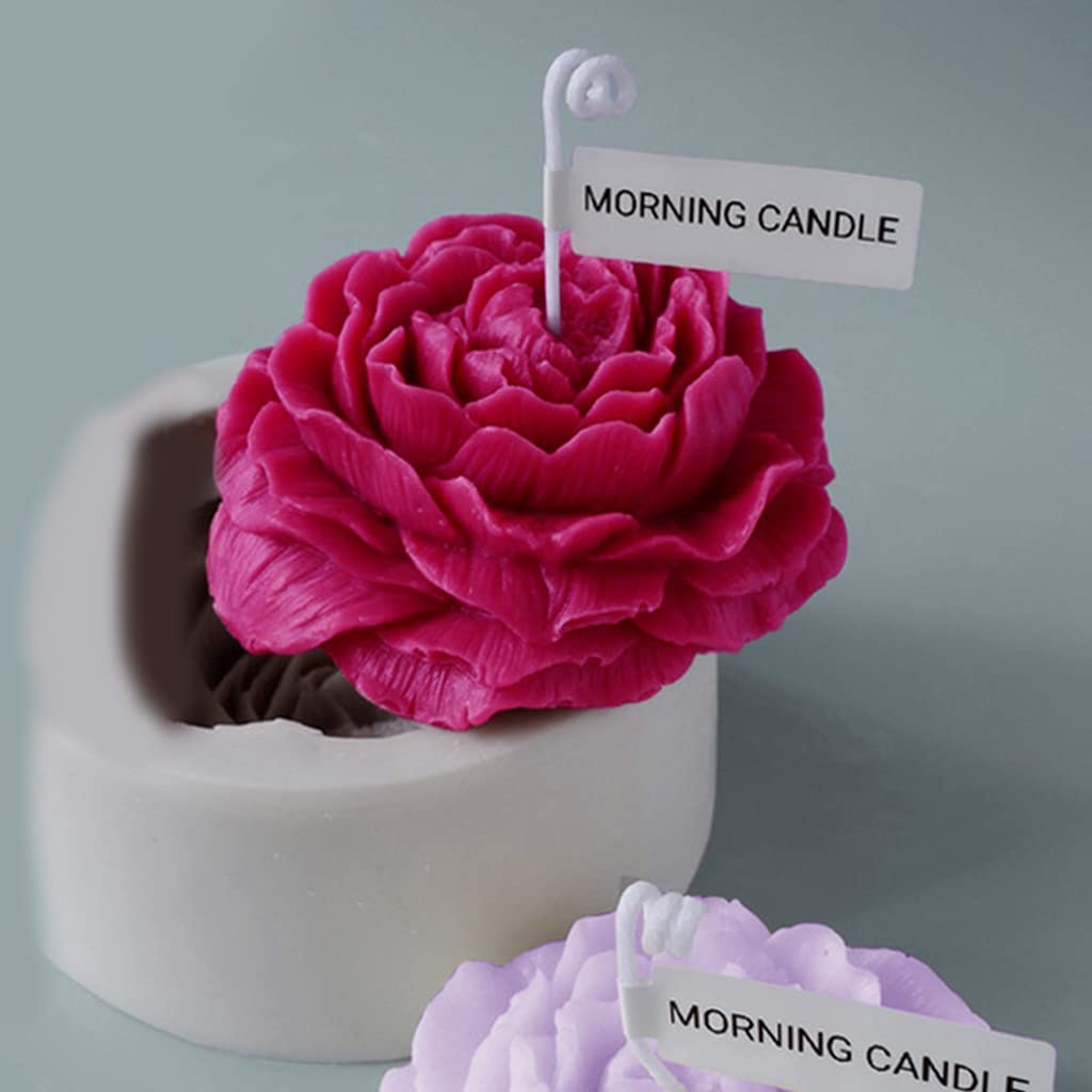 Moule En Silicone 3D Pour Bougies Pivoines