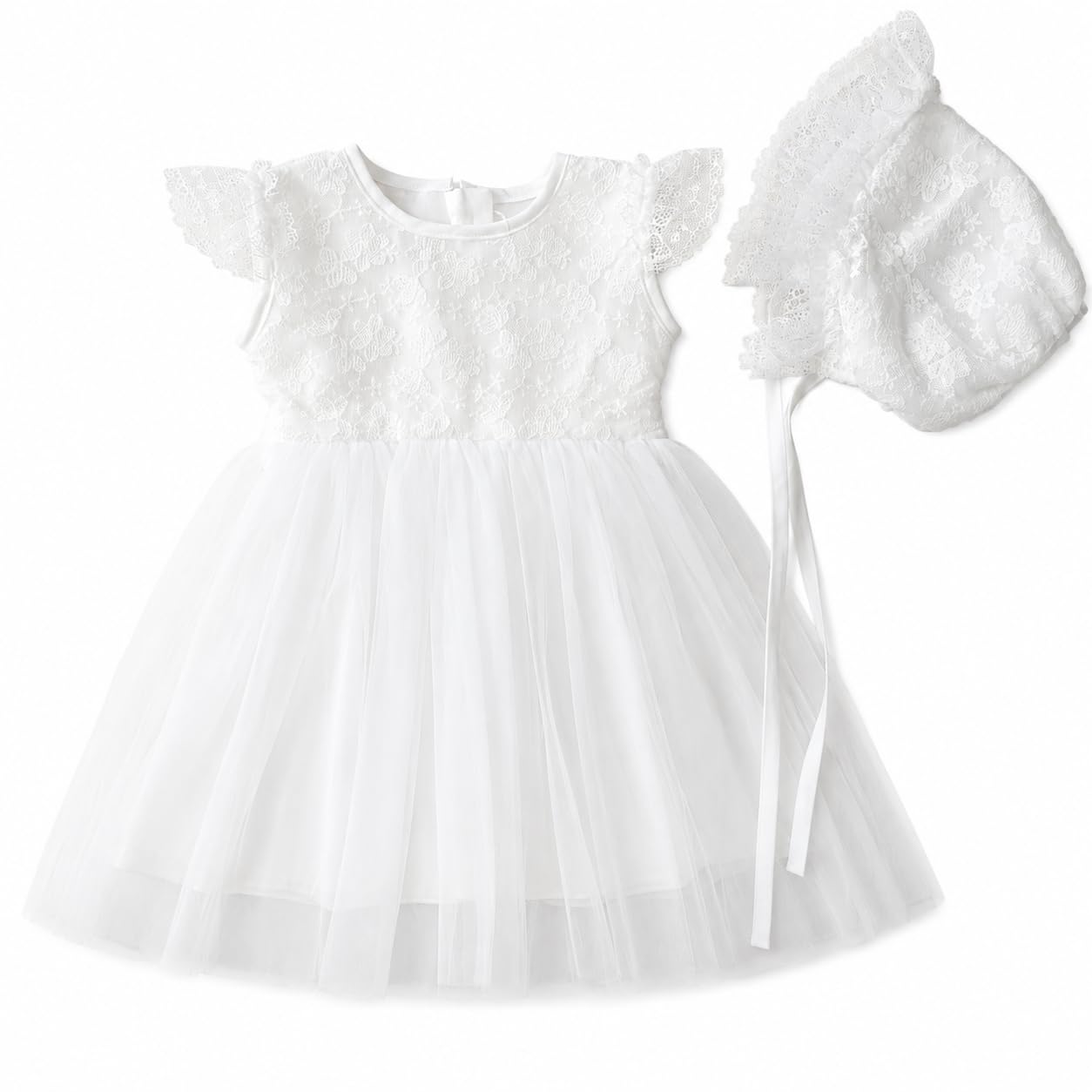 Festkleid Mädchen für Hochzeit, Taufe, Geburtstag & besondere Anlässe – Elegantes Anlasskleid mit Spitze für Blumenmädchen