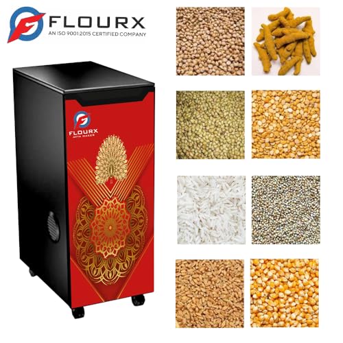 Image of Atta Maker | Flour Mill | Atta Chakki Machine for Home | Automatic Domestic Ghar Ghanti for Grinding Masala and Grains, with Standard Accessories (I-Nox)