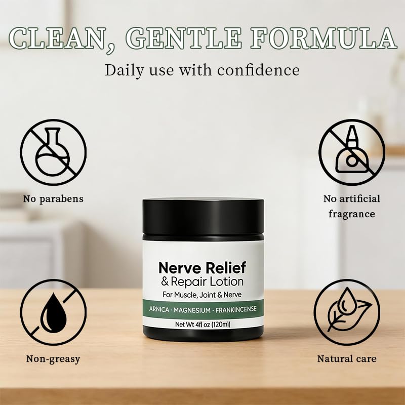 Miniatura 3 de Alcura Nerve Cream - Loción neuropatía cómoda con árnica y magnesio, crema hidratante calmante para rodilla, espalda, cuello, manos y pies, crema