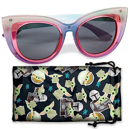 Image of ARKAID Baby Yoda Sunglasses | Official Star Wars Grogu UV400 | Includes Case | Kids Gift | One Size Fits Most Kids Pink