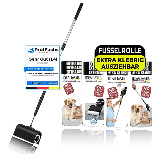 IDEALTASTIC® Fusselrolle für Teppichreinigung, Vorhang, Bett, Auto und...