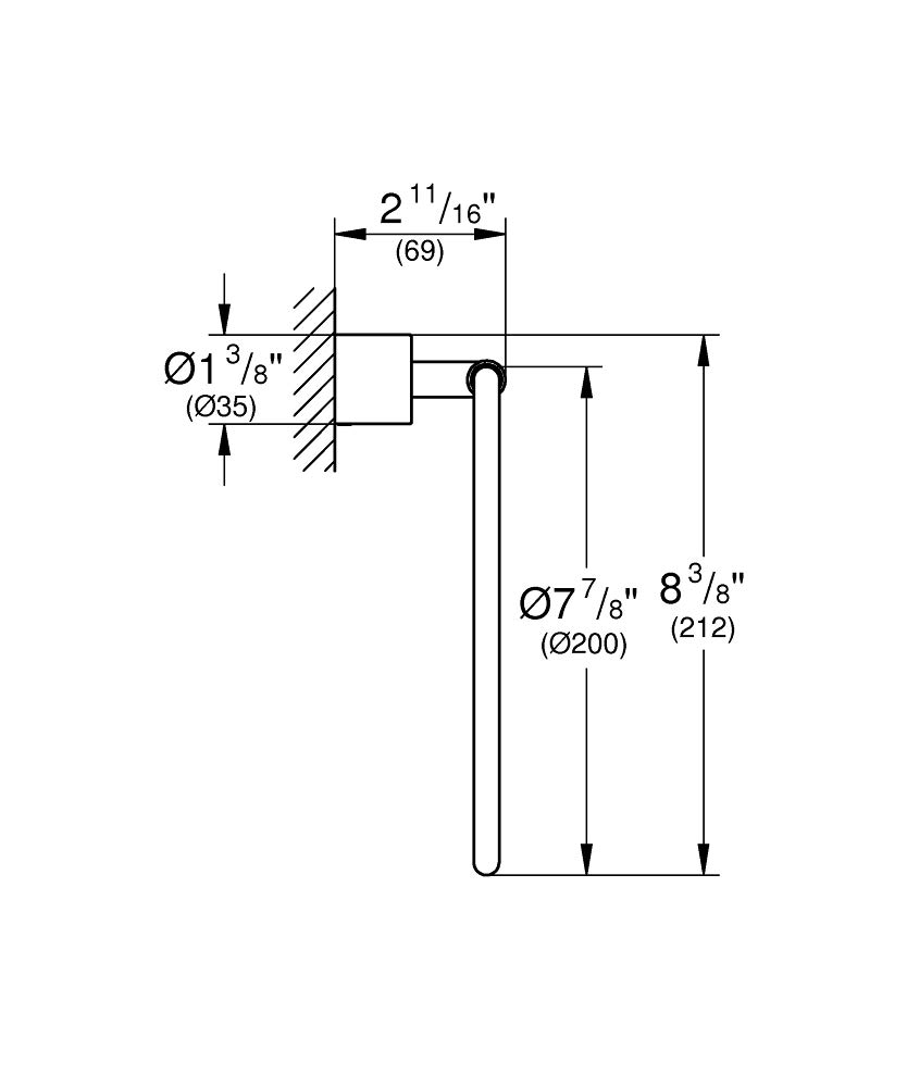 Grohe Atrio pier?cie? na r?cznik, monta? ?cienny, Kolor: Chrom - 40307003