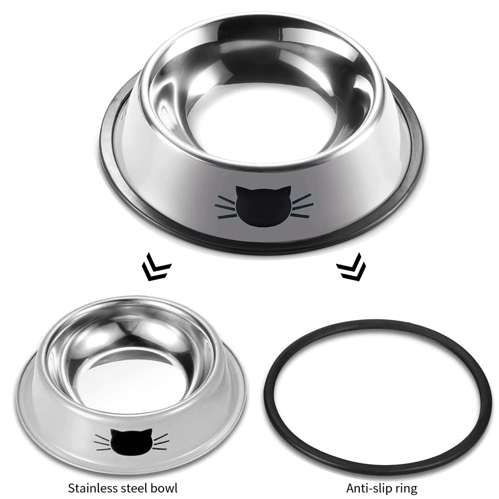 Cuencos Triples Para Perros Y Gatos, Inclinación De 15 ° 3 En 1 Comedero De Agua