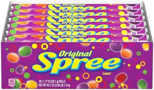 Spree Original Hard Candy, Sweet & Tart, 1.77 oz, 36 Ct