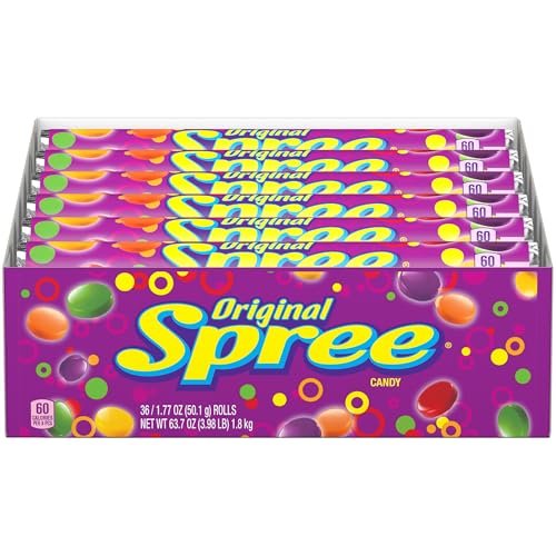 Wonka Spree Original Hard Candy, 1.77 Ounce Rolls (Pack of 36)