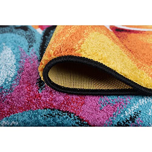 Alise Rugs Rhapsody Contemporary Abstract Scatter Mat Rug 2' x 3'