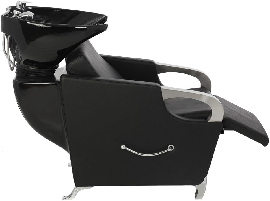 Buy-Rite Salon & Spa Equipment Luna Shampoo Backwash Station – Chair and Bowl Unit for Salons and Spas -Tilting Porcelain Hair Wash Bowl and Extra Wide Chair Combo with All Hardware, YLG-583-1 : Beauty & Personal Care