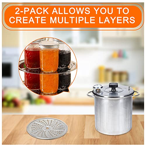 FONLLAM 2Pack Canner Rack for Pressure Canner, 11Inch Stainless Steel