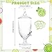 Bokon 2 Pieces Drink Dispensers for Parties Crystal Iced Beverage Dispenser with Stand and Spigot, Glass Liquid Containers Wide Mouth Beverage Server for Juice Tea Wedding (Exquisite)