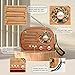 Oncheer Portable Vintage Radio Retro Bluetooth Speaker, FM/AM/SW Old Fashion Classic Style, Adjustable Antenna, Rechargeable Battery Powered & USB Charging, Support TF Card, USB Mp3 Playing Music