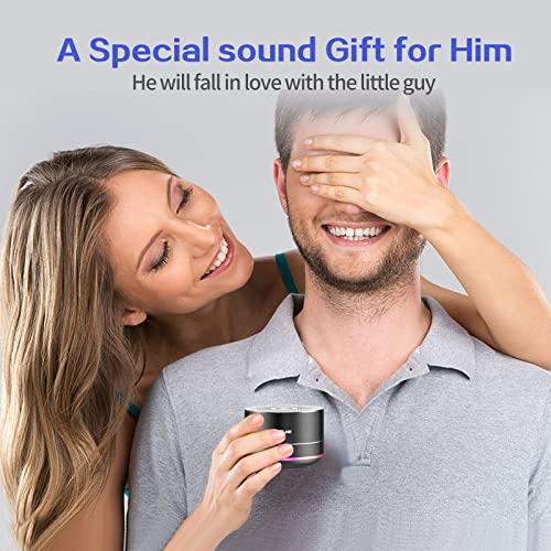 Image of LENRUE Portable Bluetooth Speakers,Wireless Speaker with Clear Sound, Long Playtime, Small Mini Metal Speaker,Christmas Birthday Gifts for Men, Women,Kids(Black)