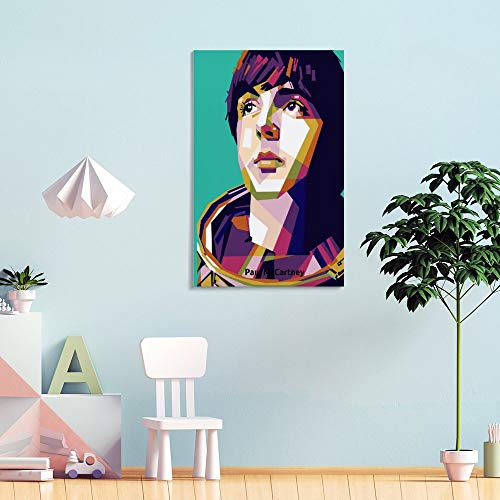 ASDYO Paul McCartney Poster abstrait sur toile Motif groupe de rock des Beatles 50 x 75 cm - Les Beatles, Paul McCartney, John Lennon, RIngo Starr, George Harrison ASDYO Paul McCartney Poster abstrait sur toile Motif groupe de rock des Beatles 50 x 75 cm – Image 5