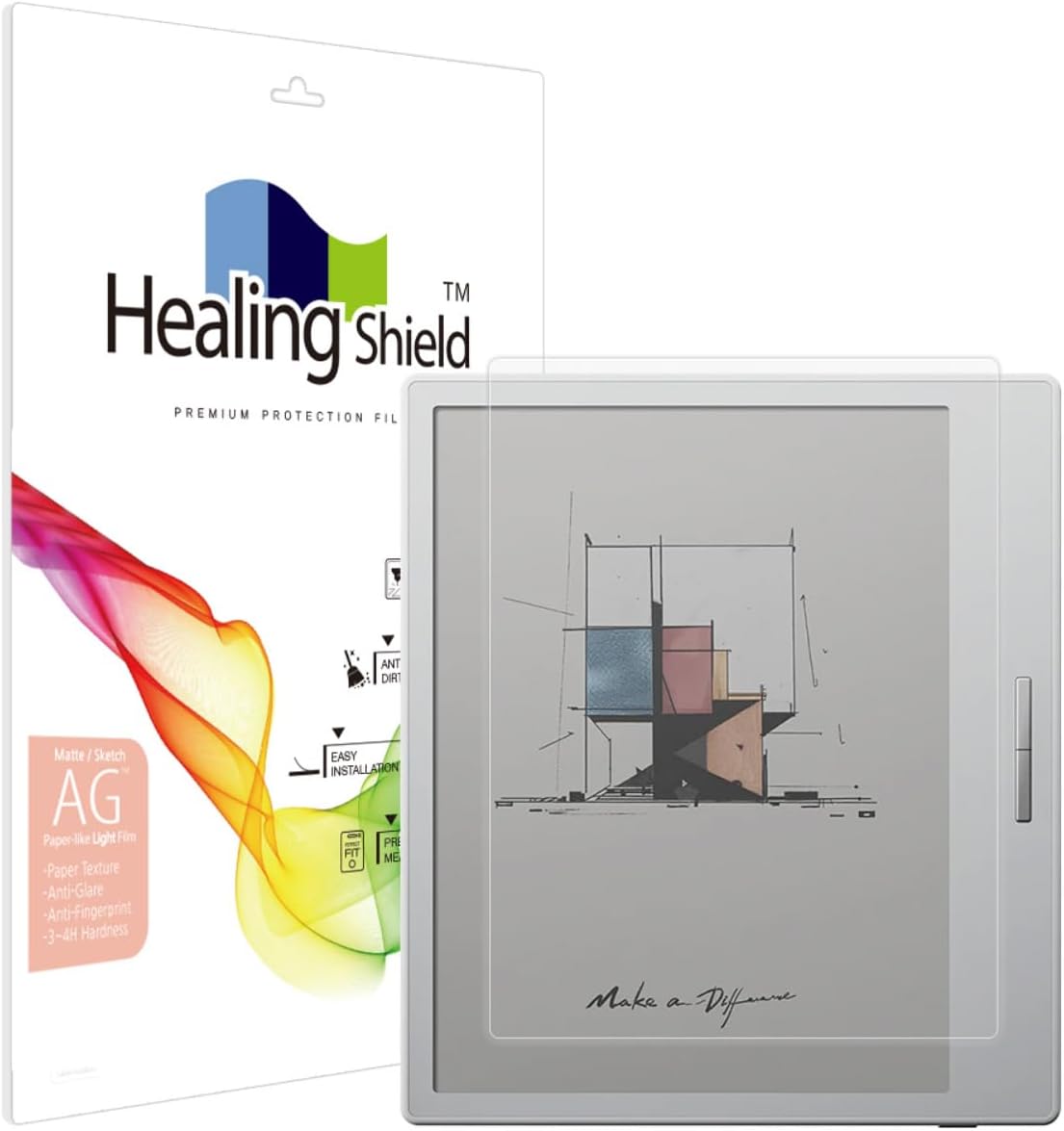 Screen Protector for Onyx Boox Go Color 7 White, Light Anti Glare Paper Texture Feeling Matte Film- AGPL GoColor7white