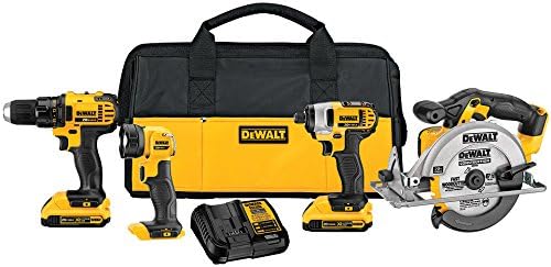 DEWALT 20V MAX Combo Kit, Compact 4-Tool (DCK421D2)