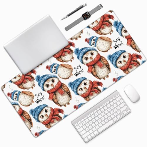Tapis de bureau imprimé chouette pour décorer votre espace informatique