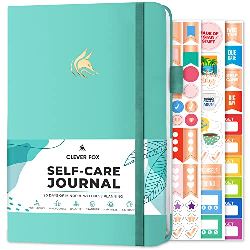 Clever Fox Self-Care Journal â€“ Wellness & Daily Reflection Notebook â€“ Mental Health & Personal Development Journal â€“ Self-Care, Meditation & Mood Journal for Women & Men â€“ A5 Size (Turquoise)