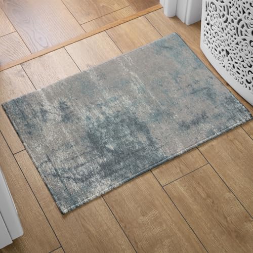 Image of Urban Space Digital Printed Premium Chenille Floor Carpet Mat for Bedroom, Living Room, Super Soft Rug with Anti-Skid Backing, Modern Distressed Design (2ft x 3ft, ACR001)