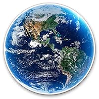 Vinyl Stickers (Set of 2) 15cm - Planet Earth Globe Space NASA 14522