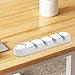 Adhesive Cord Holder - Four Holes Silicone Cable Clip, Desktop Wire Control Accessory | Bear Pattern Tabletop Organization Rack, Network Cable Audio Lead Management for Home Office Desk Setup