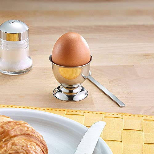 YANJINGHE 4 Stück Eierhalter Set, Eierhalter Geschirr, Eierbecher Aus Edelstahl, Eierbecher Halter, Eierbecher Eierhalter Edelstahl Soft Boiled Egg Cup Geschirr für Restaurant, Haus, Küche (Silber) – Bild 7