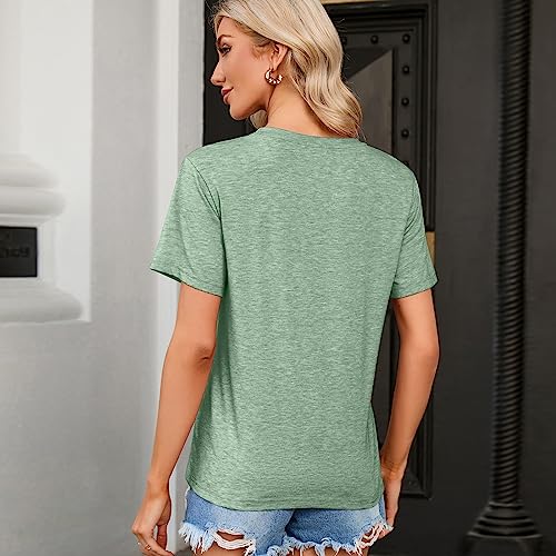 Image of Women's Casual Warning Girls Trip in Progress T-Shirt Casual Crewneck Short Sleeve Graphic Tee