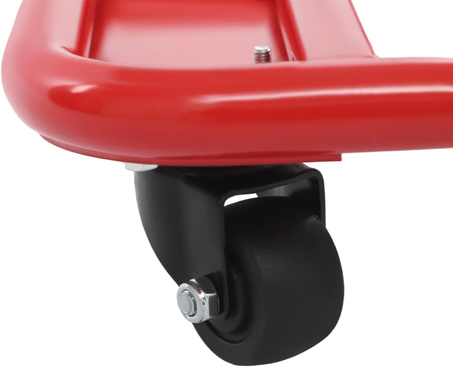 4-PCS Car Dolly, 6000LBS Load Wheel Tire Dolly Set w/Wheel Brake, Recessed Center Steel Heavy Duty Vehicle Dollies Mover W/16 Universal Wheels, Ergonomic Handles for Auto Repair (Red)