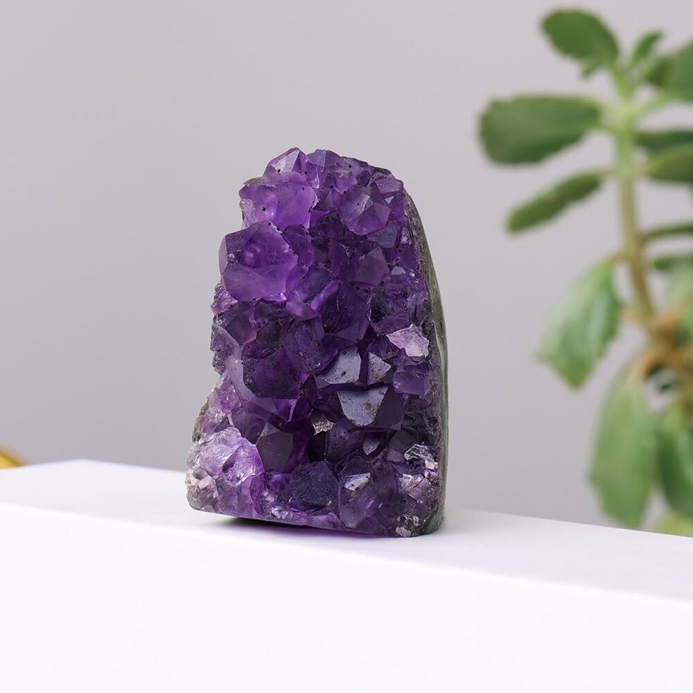 Racimo de Amatista de Cuarzo Natural, geoda de Cristal púrpura Irregular, Piedra Preciosa, pequeño Adorno, Regalos, 1 ud. Inicio Colecciones(Size:70-100g)