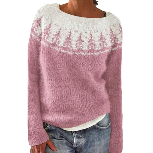 Generisch Pullover Damen Bunt Norweger-Pullover Große Größe...