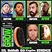 GROW Beard Brush & 360 Wave Brush for Men - Natural Boar Bristle For Fuller, Thicker Hair, Beard & Mustache - Premium Full-Size to Exfoliate, Strengthen Hair, Stimulate & Boost Growth