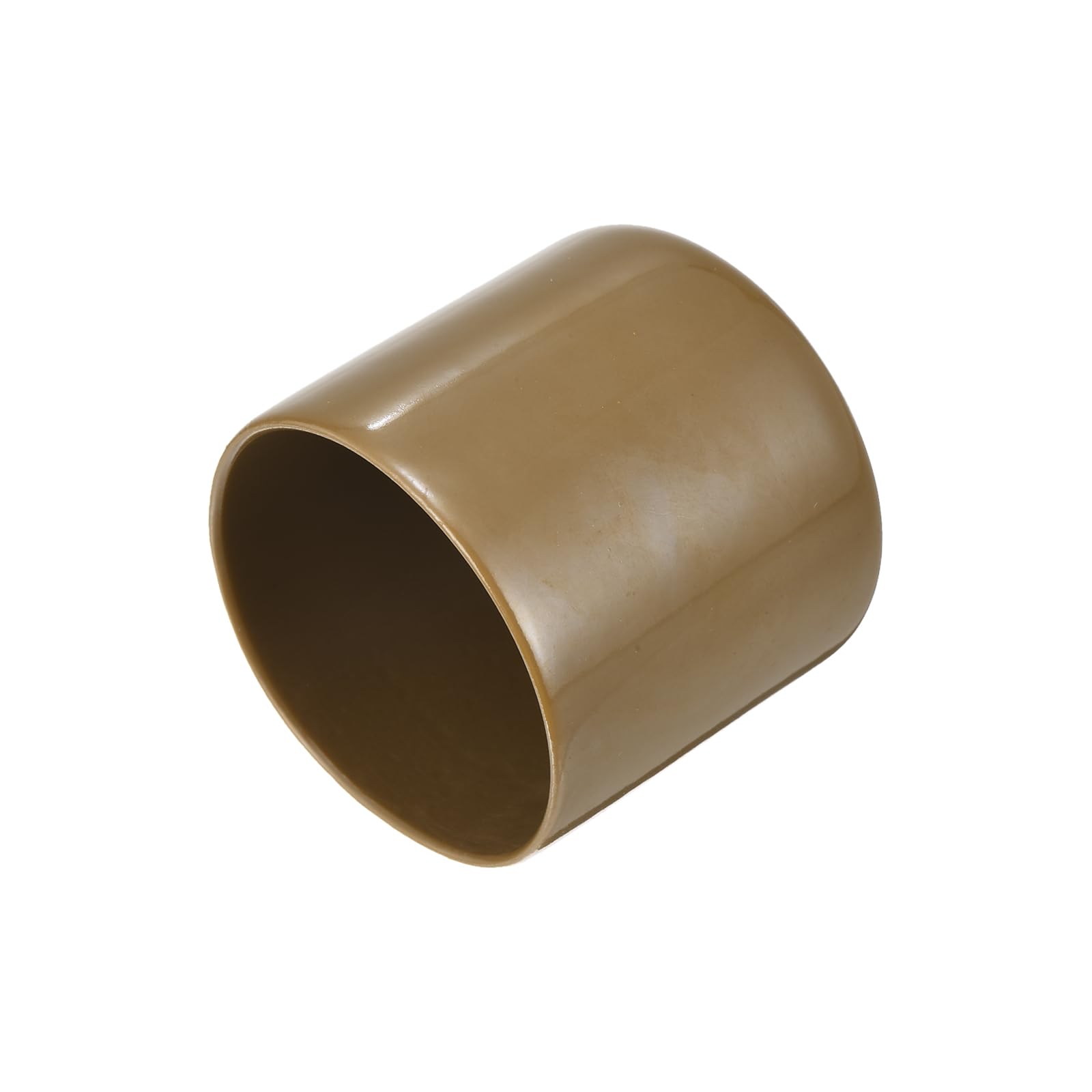 uxcell 20pcs Rubber End Caps 43mm ID Vinyl PVC Round Tube Bolt Cap Cover Screw Thread Protectors Light Brown
