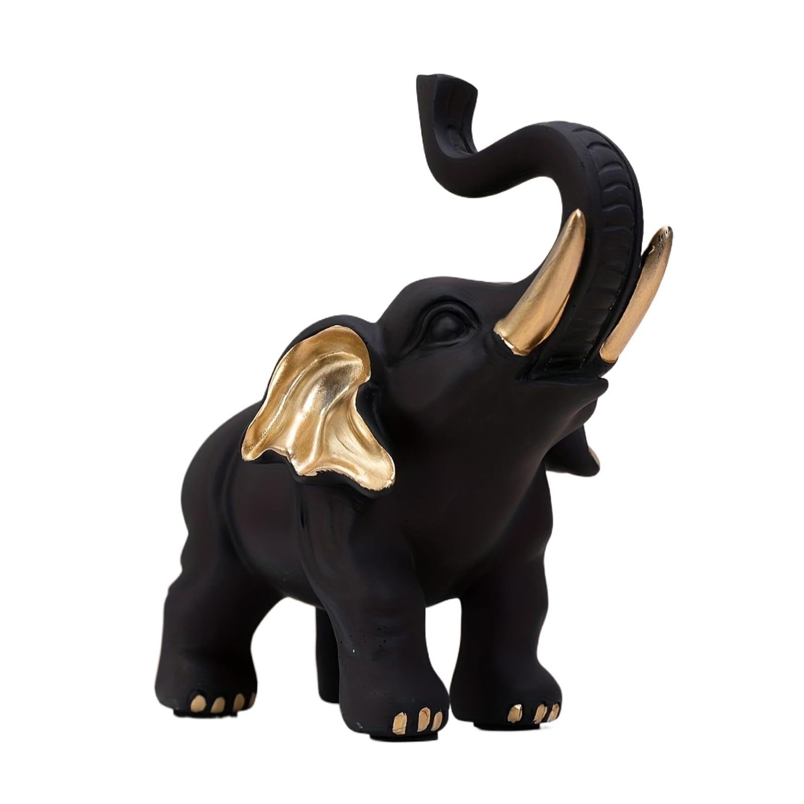 Regalos de inauguración Estatua de decoración del hogar con Figuras Elefante Negro Decoración única