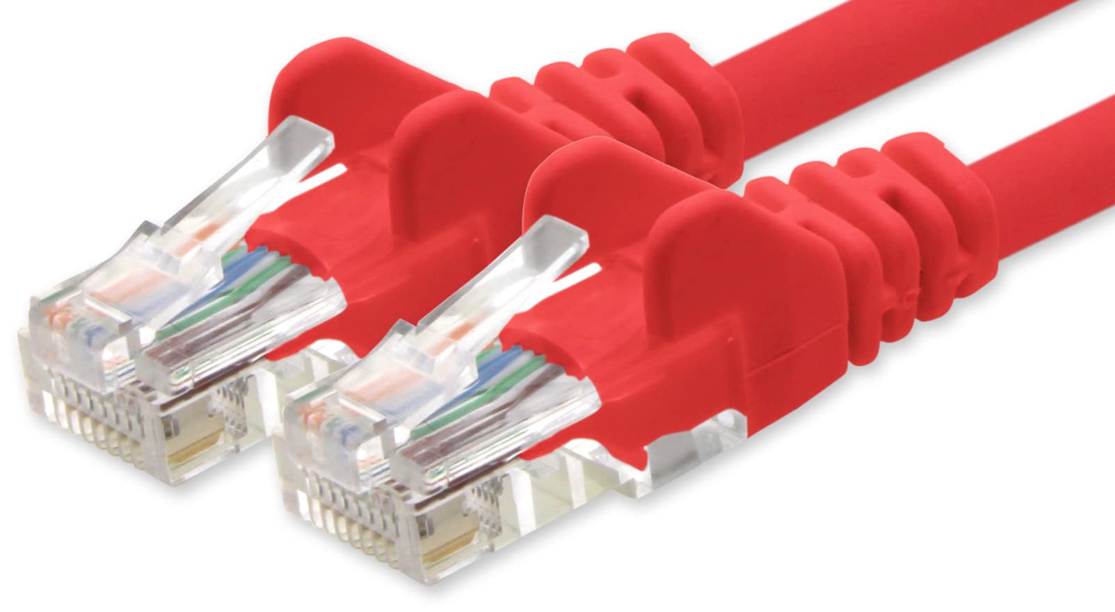 1aTTack.de Netzwerkkabel Cat.6 - rot - 1x - 1m - CAT6 Ethernet Kabel Lankabel 1000 Mbits Patchkabel