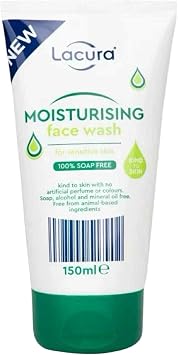 Bundle – 3 x Lacura Moisturising Face Wash 150ml | 100% Soap Free Cleanser for Sensitive Skin | Gentle, Fragrance Free Facial Wash