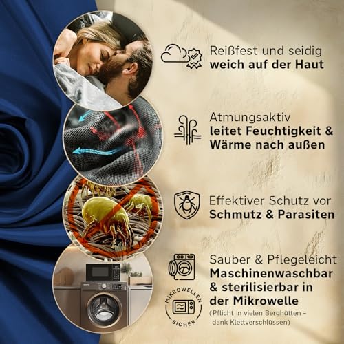 Armadic® Hüttenschlafsack aus Mikrofaser (nur 230g) - Ultraleicht und klein – Ansicht 5