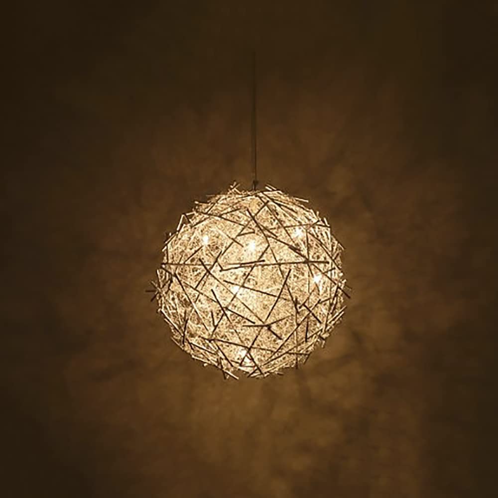 Dapo Moderne Decken-Pendel-Kugel-Leuchte Elektra D38 cm Aluleuchte Esszimmer-Hänge-Deko-Lampe