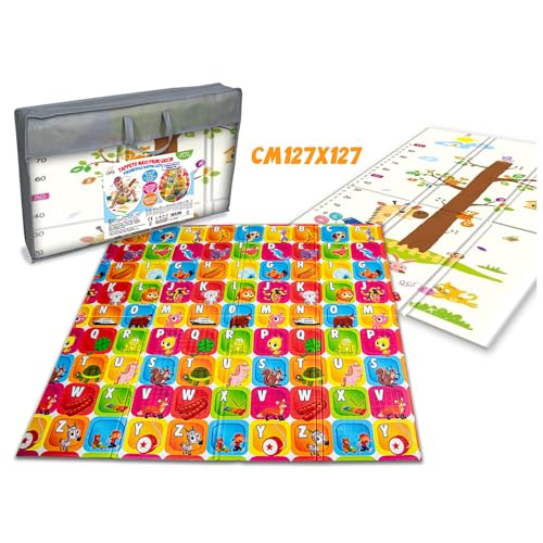 Teorema Giocattoli- GoGo Gioco Pieghevole 127x127cm, Tappeto per Bambini e Neonati, Doppio Lato, Morbido e Facile da Pulire, Facilmente trasportabile, 80122
