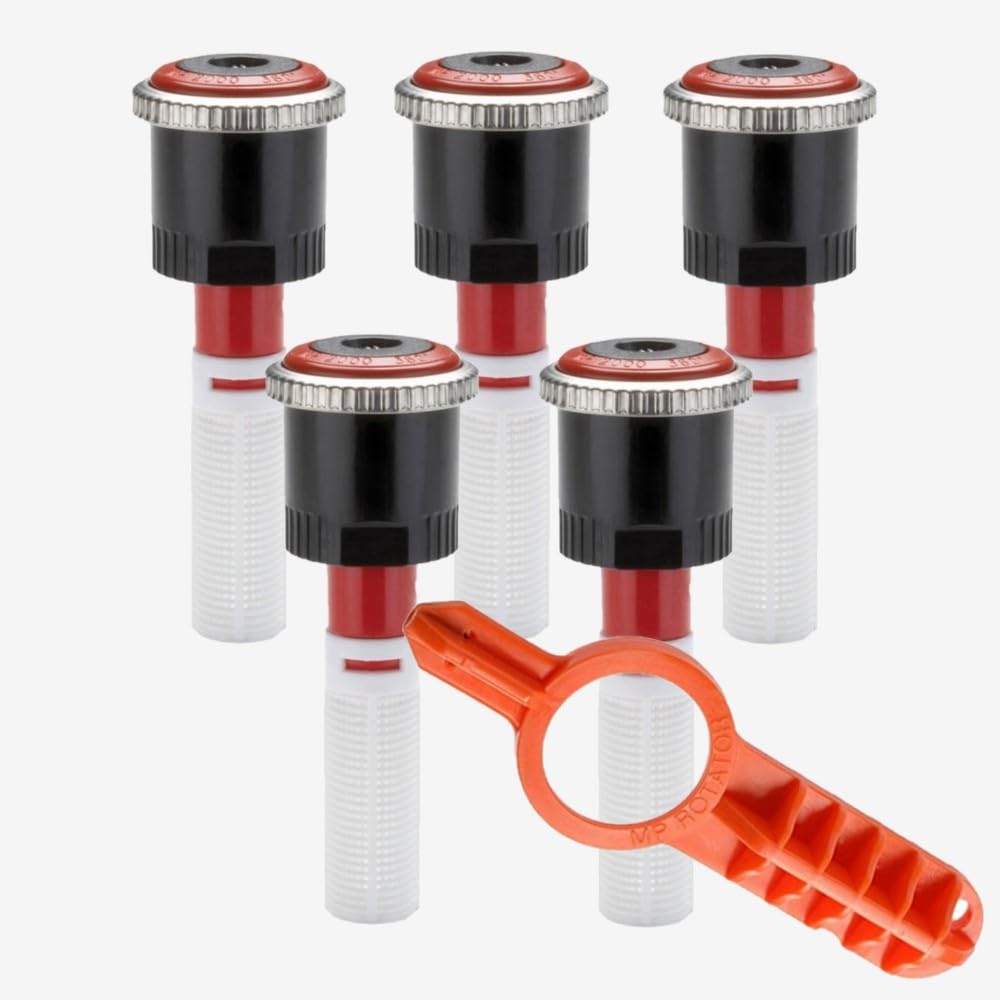 5 x Hunter – ugello rotatore – tipo MP 2000 – 360° / distanza di lancio da 4,0 a 6,7 m + chiave di regolazione