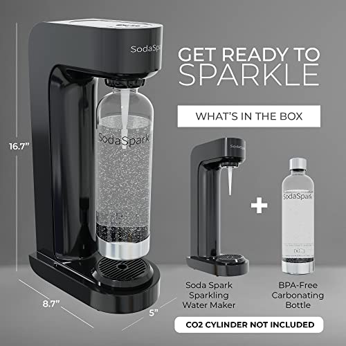 Soda Maker With Bpa Free Bottle - Co2 Powered One Touch Fizz Control - Fresh Sparkling Water Maker - Homemade Sparkle Seltzer Soda Streaming Machine, Carbonated Water Machine For Home [C02 Not Included] #TOP1