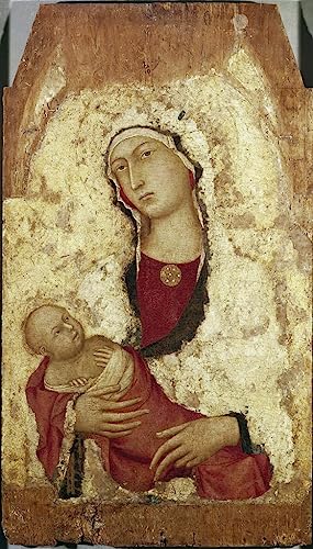 Toile Peinture Murale Vierge à l'Enfant Simone Maritini 60x90cm