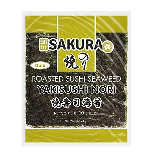 Image of Sakura Roasted Sushi Seaweed YAKISUSHI Nori Sheet 28gms