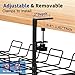 No Drill Under Desk Cable Management Tray, Desk Wire Management Cable Tray Sturdy Metal Wire Organizer Under Desk Basket for Office and Home Standing Desk -Black
