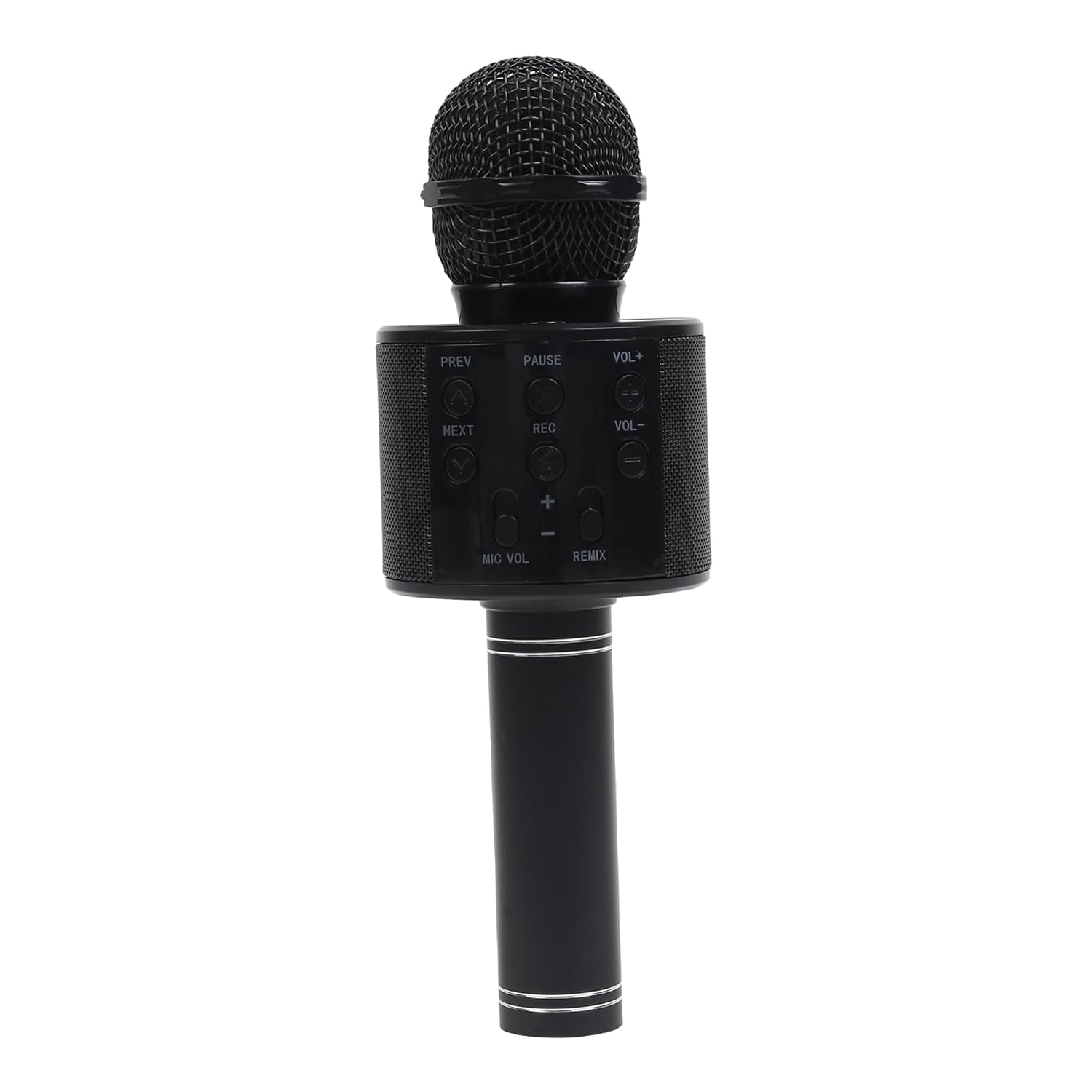 Wireless Bluetooth/Karaoke Microphone with Built-in Speaker Portable Handheld Mic for Singing, Recording & Parties Rechargeable Multi-Function Mic with USB & Memory Card Slot. (Black)