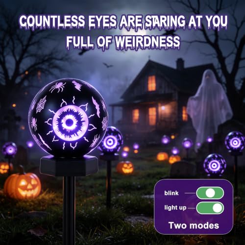 KANPONN Solar Halloween Lights Outdoor(4pcs),Halloween Decorations Outdoor, IP65 Waterproof, Decor for Garden/Yard/Patio/Lawn/Pathway - Image 2