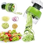 4 in 1 Spiralizer for Vegetables - Adjustable Vegetable Slicer - Zucchini Courgette Spiralizer Noodles Spaghetti Maker - Veggie Carrot Cucumber Slicer Spiral Cutter - Kitchen Tools & Gadgets