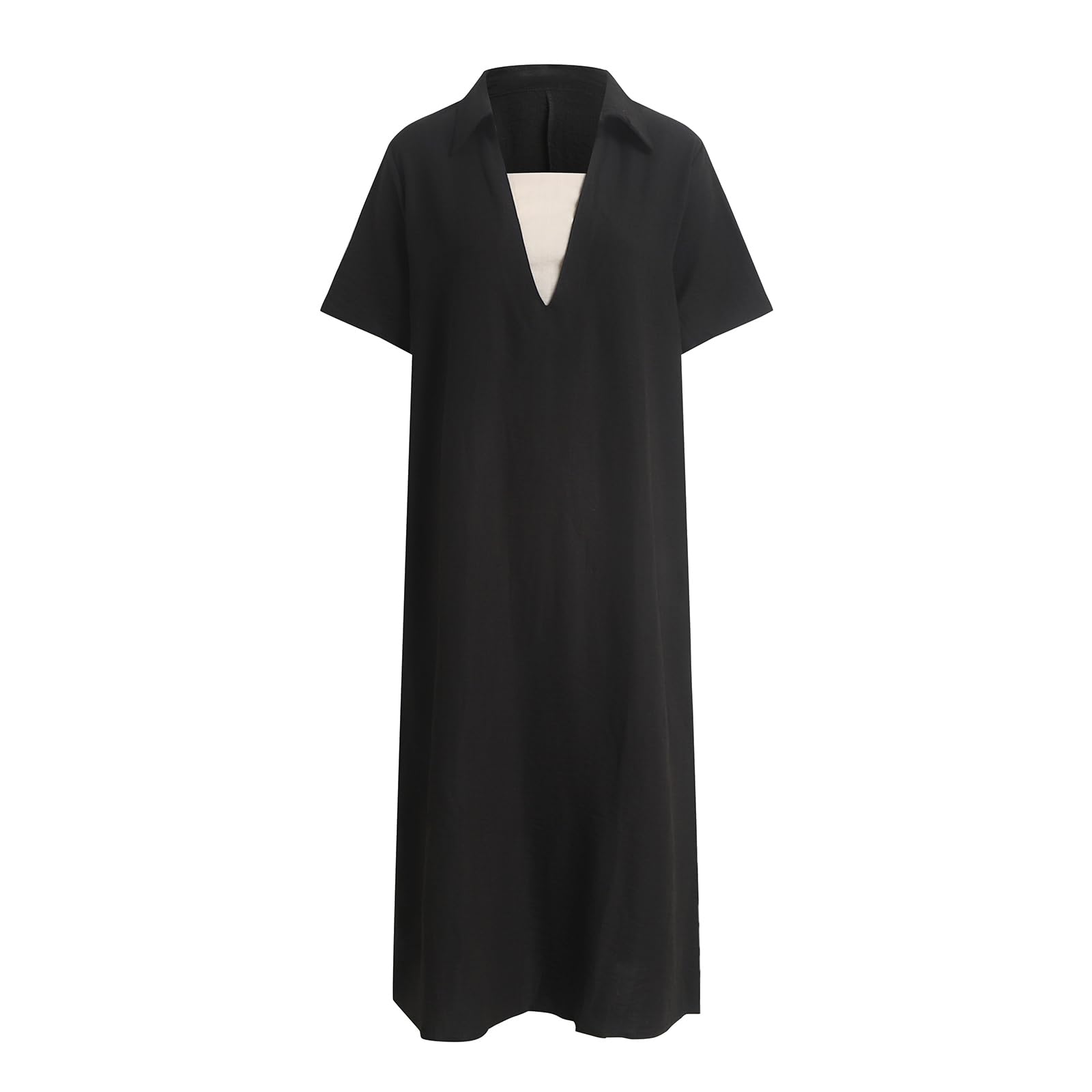 Vestido De Verano para Mujer De Lino Casual Ligero Sin Arrugas Vestido Verano para Mujer Lino Casual Transpirable Maxi Playero Transpirable Fresco Vacaciones Marítimas Citas Informales